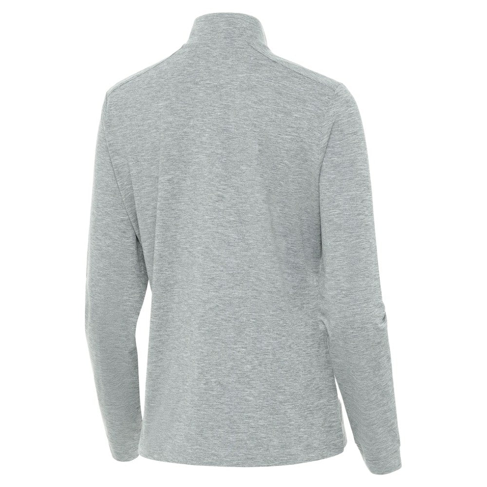 St. Louis Blues Antigua Mentor Long Sleeve Quarter-Zip Mock Polo - Heather Gray