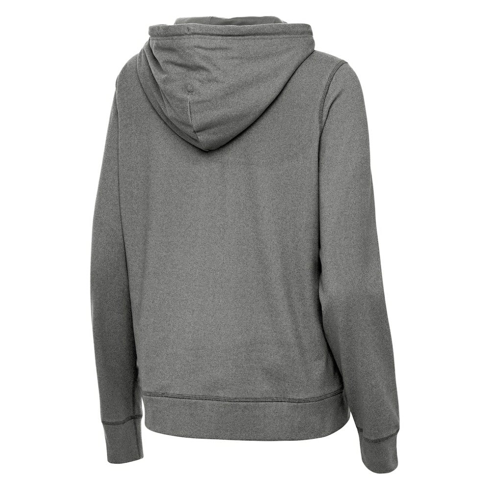 St. Louis Blues Antigua Women's Justice Pullover Hoodie - Heather Black Hoodies