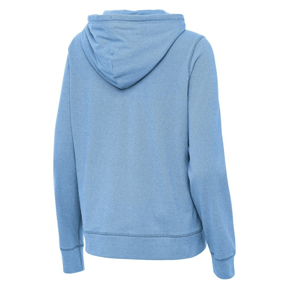 St. Louis Blues Antigua Women's Justice Pullover Hoodie - Heather Blue Hoodies