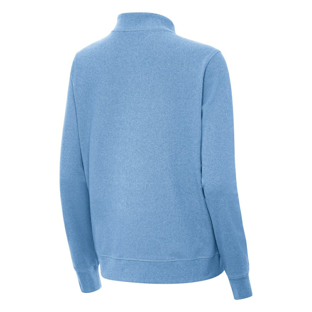 St. Louis Blues Antigua Women's Crush Quarter-Zip Pullover - Heather Blue Pullover