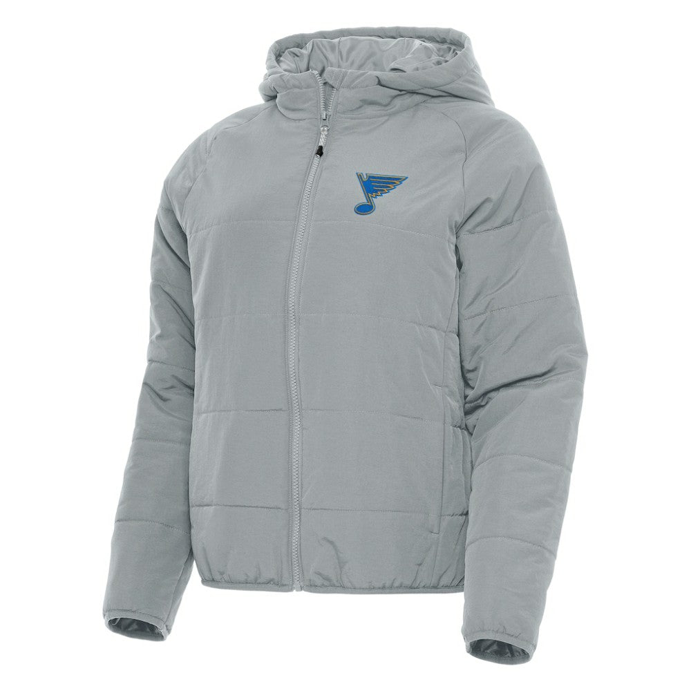 St. Louis Blues Antigua Women's Raglan Universe Full-Zip Hooded Jacket - Gray Jackets