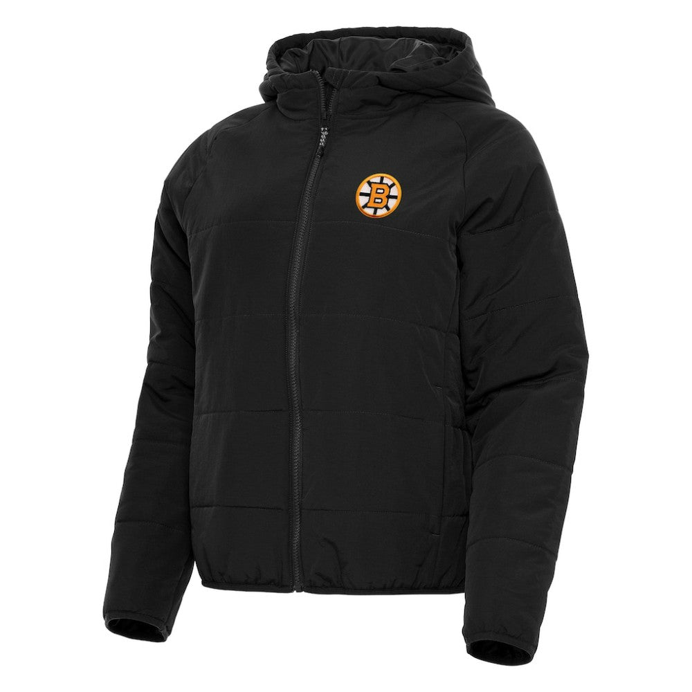 Boston Bruins Antigua Women's Raglan Universe Full-Zip Hooded Jacket - Black Jackets