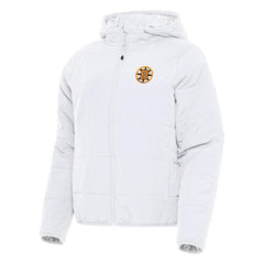 Boston Bruins Antigua Women's Raglan Universe Full-Zip Hooded Jacket - White Jackets