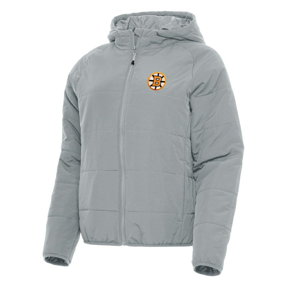 Boston Bruins Antigua Women's Raglan Universe Full-Zip Hooded Jacket - Gray Jackets