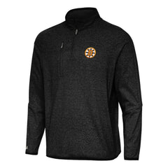 Boston Bruins Antigua Certain Tri-Blend Quarter-Zip Top - Heather Black Tops