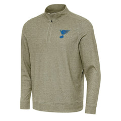 St. Louis Blues Antigua Subtle Quarter-Zip Sweatshirt - Olive Sweatshirts