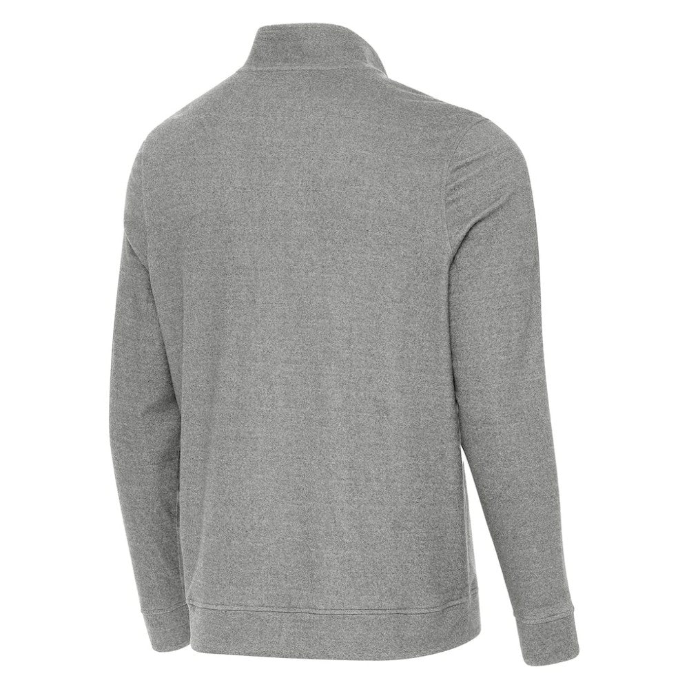 Boston Bruins Antigua Subtle Quarter-Zip Sweatshirt - Heather Black Sweatshirts