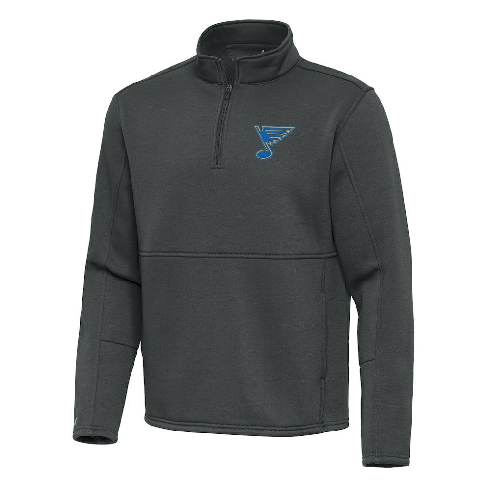 St. Louis Blues Antigua Twist Quarter-Zip Pullover Jacket - Pewter Pullover