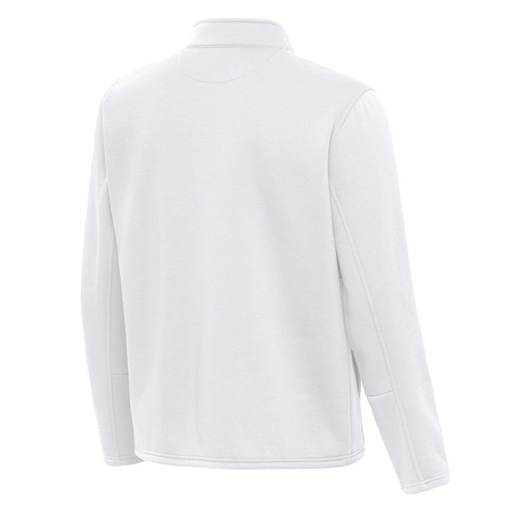 Boston Bruins Antigua Twist Quarter-Zip Pullover Jacket - White Pullover