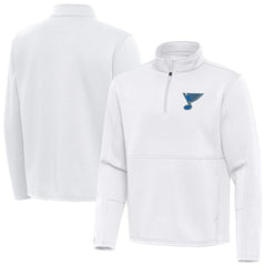 St. Louis Blues Antigua Twist Quarter-Zip Pullover Jacket - White Pullover