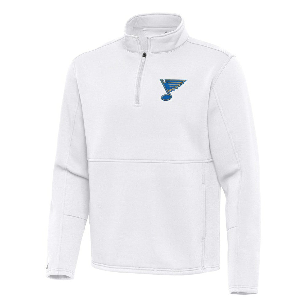 St. Louis Blues Antigua Twist Quarter-Zip Pullover Jacket - White Pullover