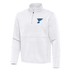 St. Louis Blues Antigua Twist Quarter-Zip Pullover Jacket - White Pullover