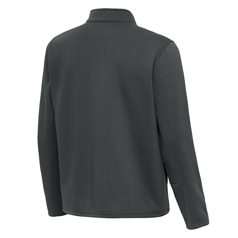 Boston Bruins Antigua Twist Quarter-Zip Pullover Jacket - Pewter Pullover