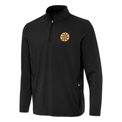Boston Bruins Antigua Perilous Quarter-Zip Sweatshirt - Black Sweatshirts