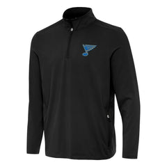 St. Louis Blues Antigua Perilous Quarter-Zip Sweatshirt - Black Sweatshirts