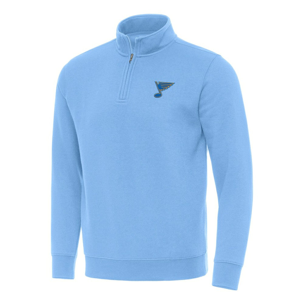 St. Louis Blues Antigua Victory Quarter-Zip Pullover Top - Blue Pullover