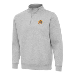 Boston Bruins Antigua Victory Quarter-Zip Pullover Top - Heather Gray Pullover