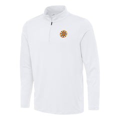 Boston Bruins Antigua Reprocess Quarter-Zip Pullover - White Pullover