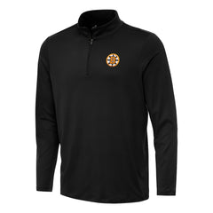 Boston Bruins Antigua Reprocess Quarter-Zip Pullover - Black Pullover