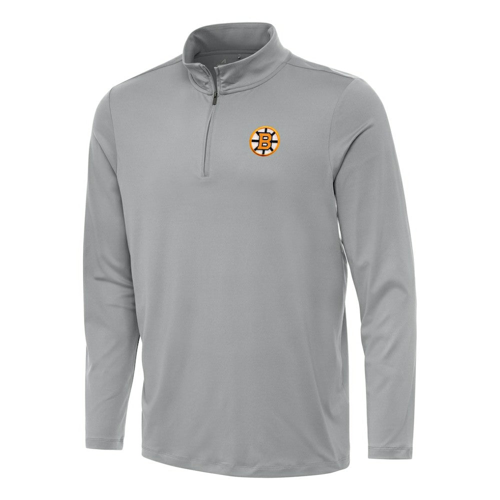 Boston Bruins Antigua Reprocess Quarter-Zip Pullover - Gray Pullover