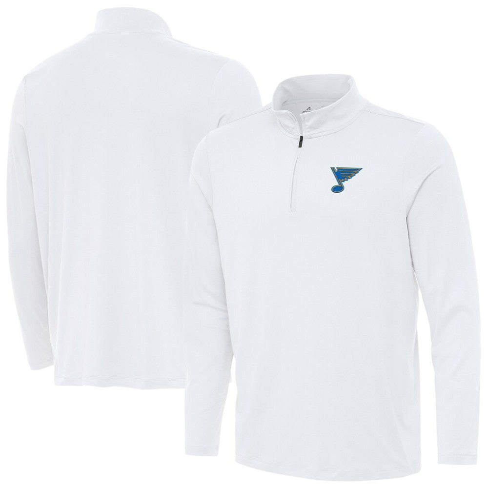 St. Louis Blues Antigua Reprocess Quarter-Zip Pullover - White Pullover