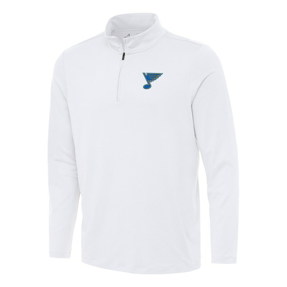 St. Louis Blues Antigua Reprocess Quarter-Zip Pullover - White Pullover