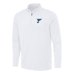 St. Louis Blues Antigua Reprocess Quarter-Zip Pullover - White Pullover