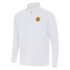 Boston Bruins Antigua Intent Quarter-Zip Top - White Tops