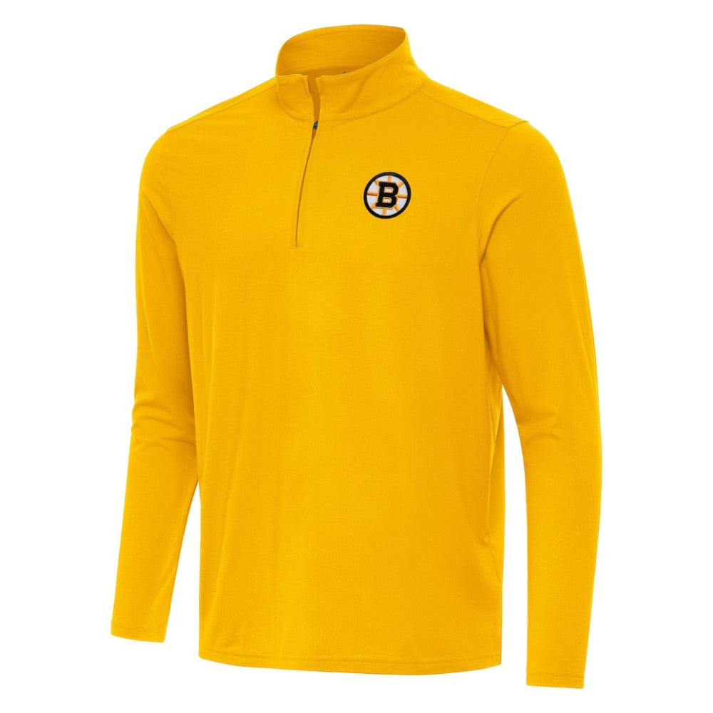 Boston Bruins Antigua Intent Quarter-Zip Top - Gold Tops