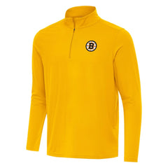 Boston Bruins Antigua Intent Quarter-Zip Top - Gold Tops