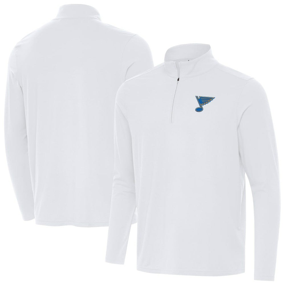 St. Louis Blues Antigua Intent Quarter-Zip Top - White Tops