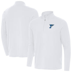 St. Louis Blues Antigua Intent Quarter-Zip Top - White Tops
