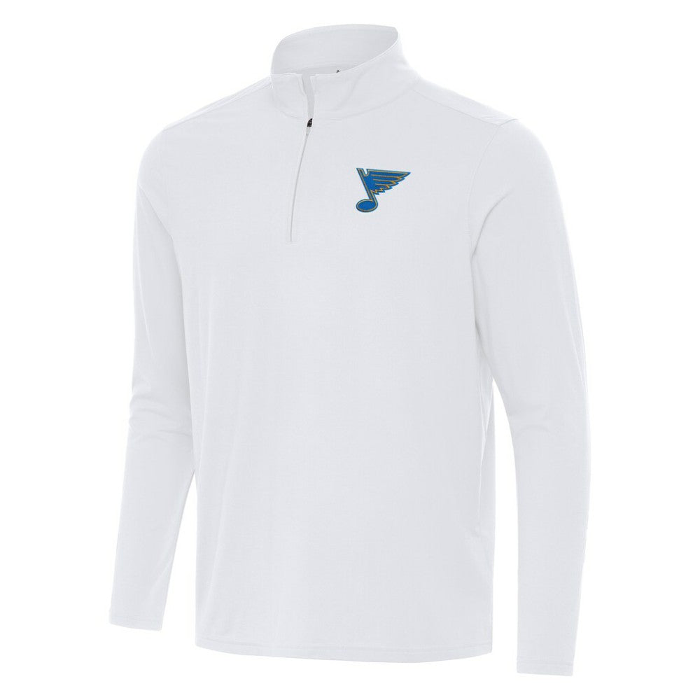 St. Louis Blues Antigua Intent Quarter-Zip Top - White Tops