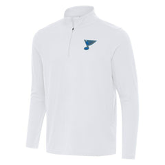 St. Louis Blues Antigua Intent Quarter-Zip Top - White Tops