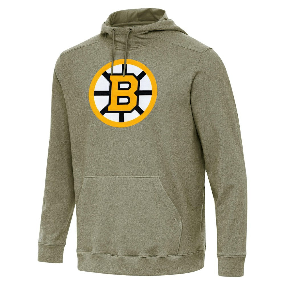 Boston Bruins Antigua Cloud Pullover Hoodie - Olive Hoodies
