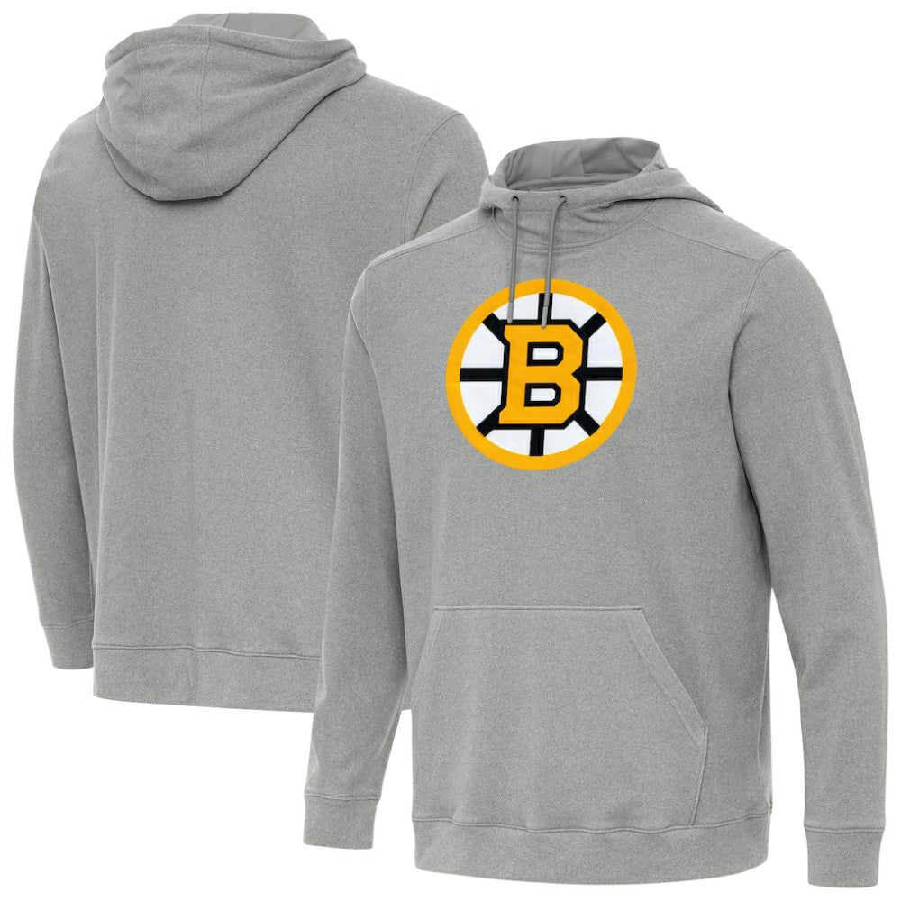 Boston Bruins Antigua Cloud Pullover Hoodie - Heather Gray Hoodies