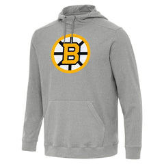 Boston Bruins Antigua Cloud Pullover Hoodie - Heather Gray Hoodies