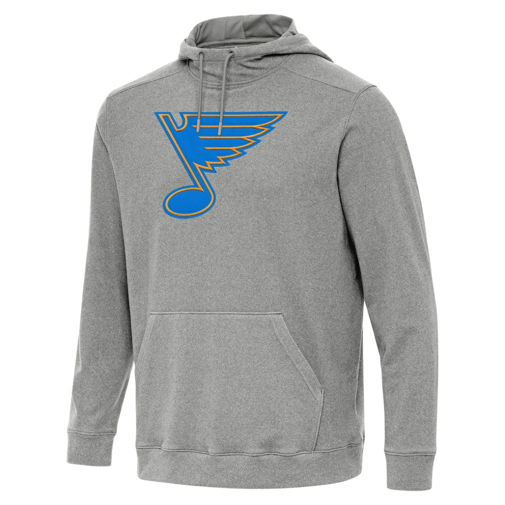 St. Louis Blues Antigua Cloud Pullover Hoodie - Heather Black Hoodies