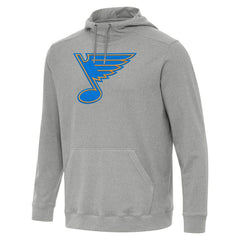 St. Louis Blues Antigua Cloud Pullover Hoodie - Heather Gray Hoodies