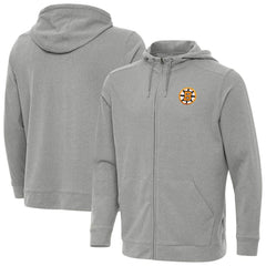 Boston Bruins Antigua Effortless Full-Zip Hoodie - Heather Gray Hoodies