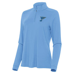 St. Louis Blues Antigua Women's Intent Quarter-Zip Pullover - Blue Pullover