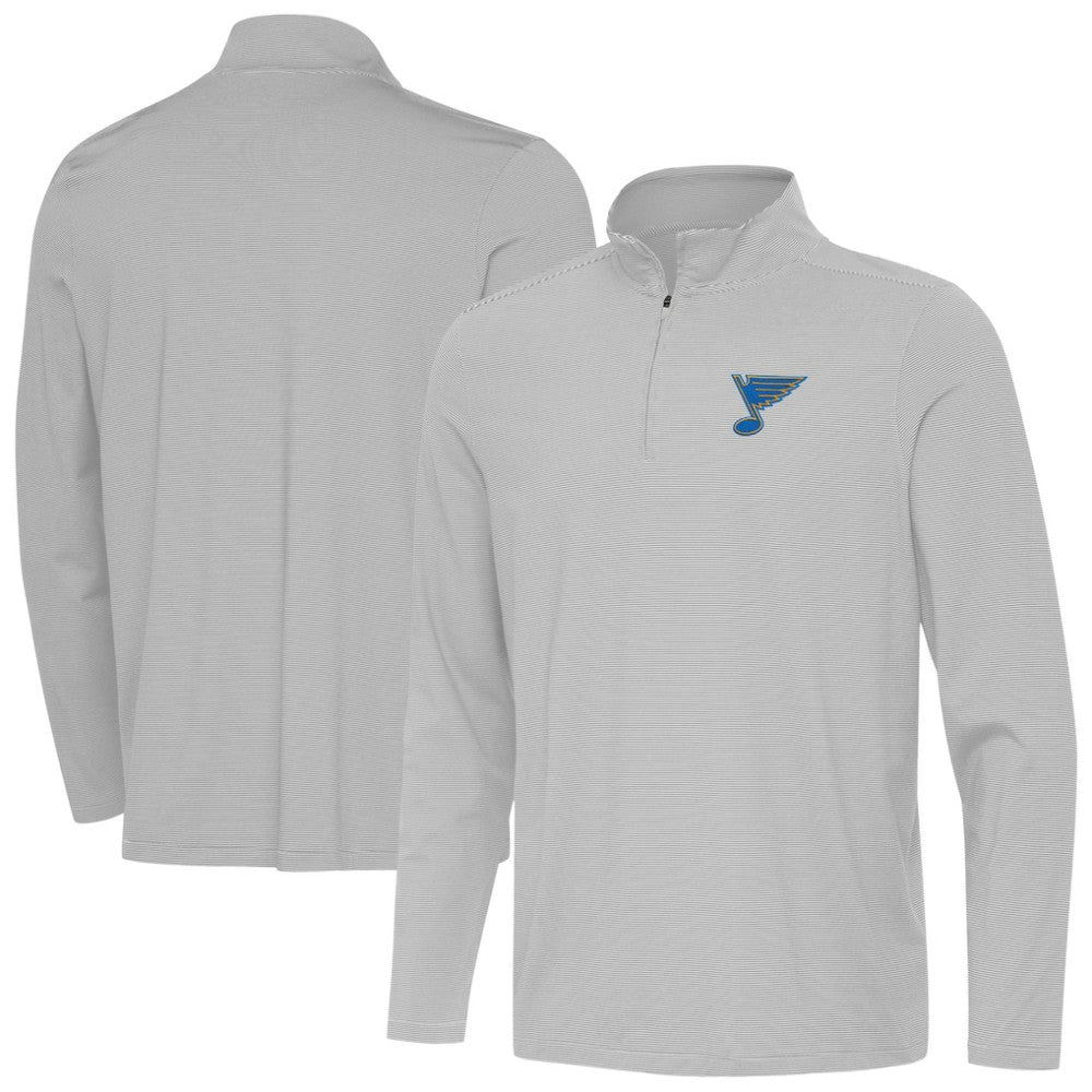 St. Louis Blues Antigua Twine Quarter-Zip Pullover - Gray Pullover