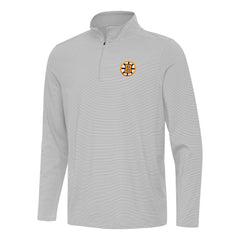 Boston Bruins Antigua Twine Quarter-Zip Pullover - Gray Pullover