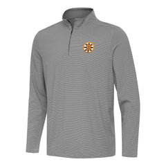 Boston Bruins Antigua Twine Quarter-Zip Pullover - Black Pullover