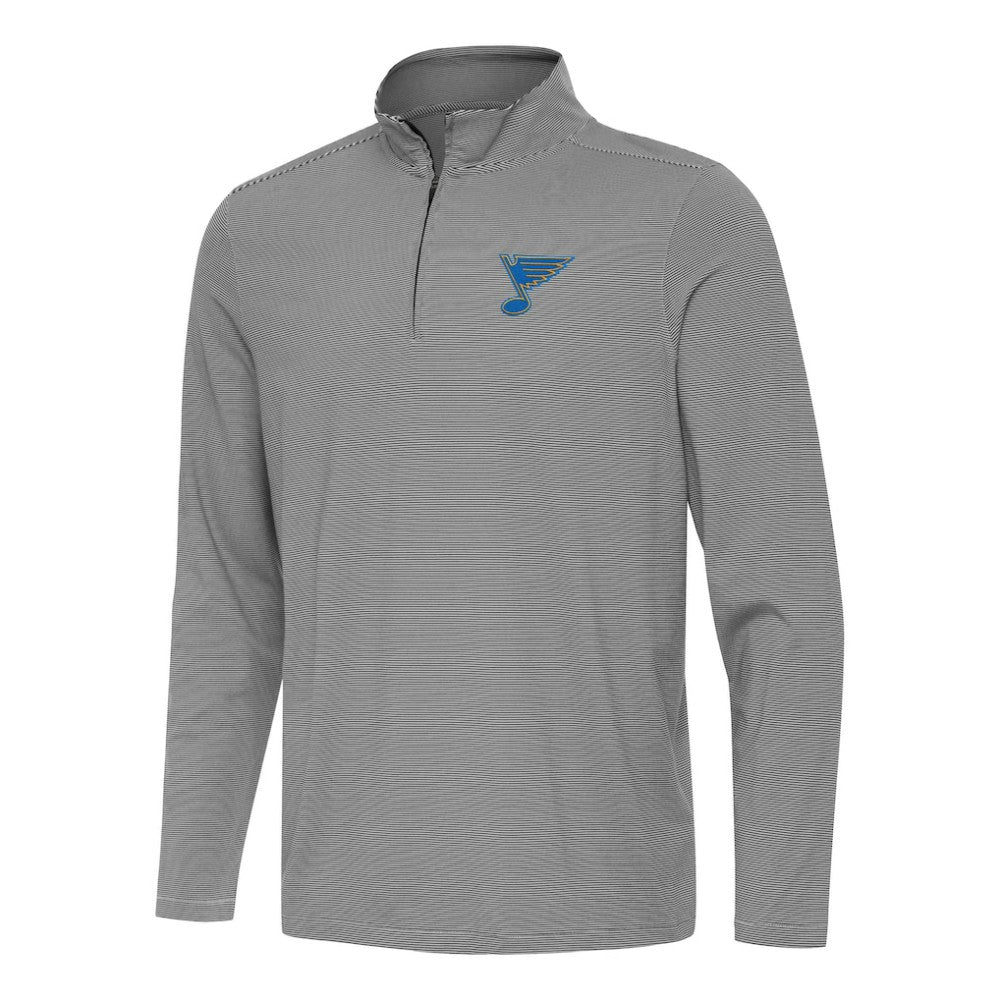 St. Louis Blues Antigua Twine Quarter-Zip Pullover - Black Pullover