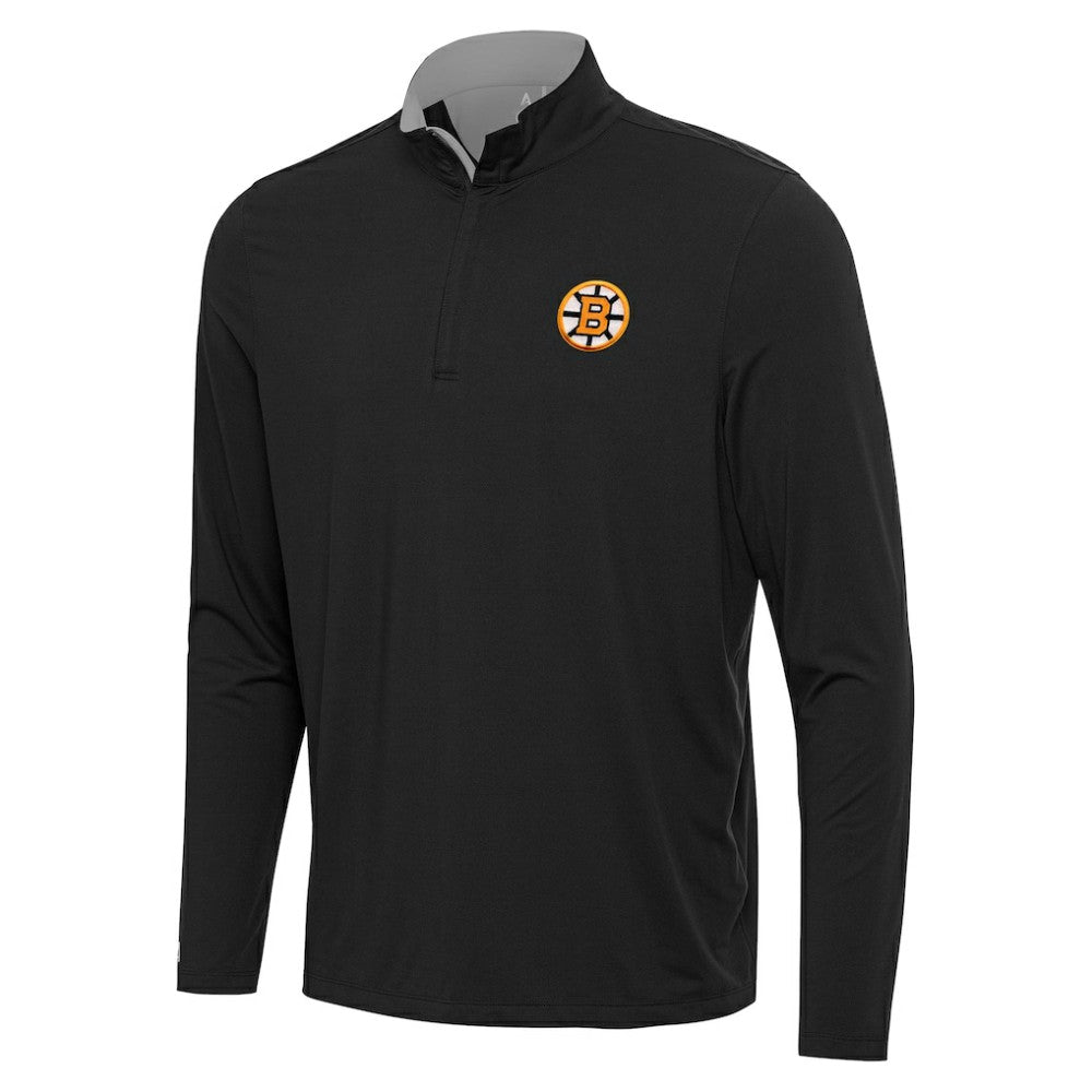 Boston Bruins Antigua Content Quarter-Zip Jacket - Heather Gray Jackets