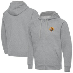 Boston Bruins Antigua Victory Full-Zip Hoodie - Heather Gray Hoodies