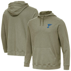 St. Louis Blues Antigua Cloud Pullover Hoodie - Olive Hoodies