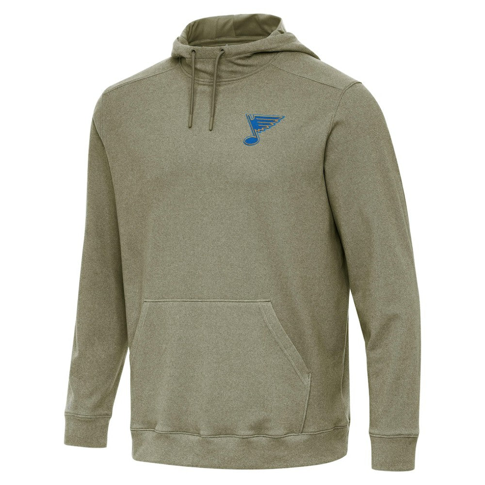 St. Louis Blues Antigua Cloud Pullover Hoodie - Olive Hoodies