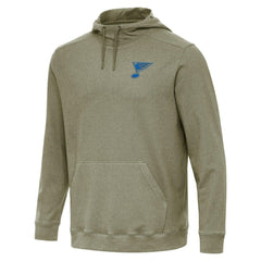 St. Louis Blues Antigua Cloud Pullover Hoodie - Olive Hoodies